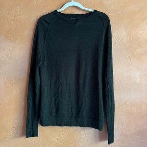 Good Man Brand 100% Merino Wool Sweater Dark Green Crewneck Small